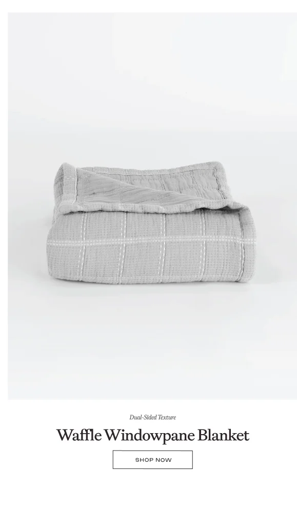 Waffle Windowpane Blanket - Shop Now