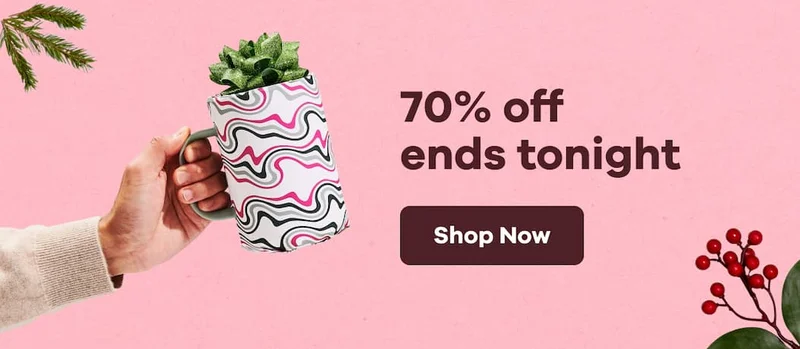70% off ends tonight. | Shop Now