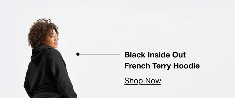 Black Inside Out French Terry Hoodie