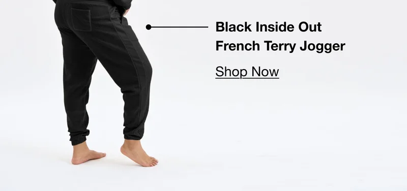Black Inside Out French Terry Jogger
