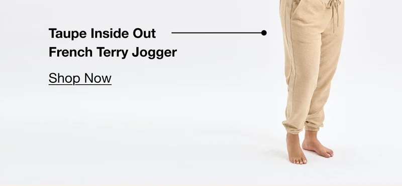 Taupe Inside Out French Terry Jogger