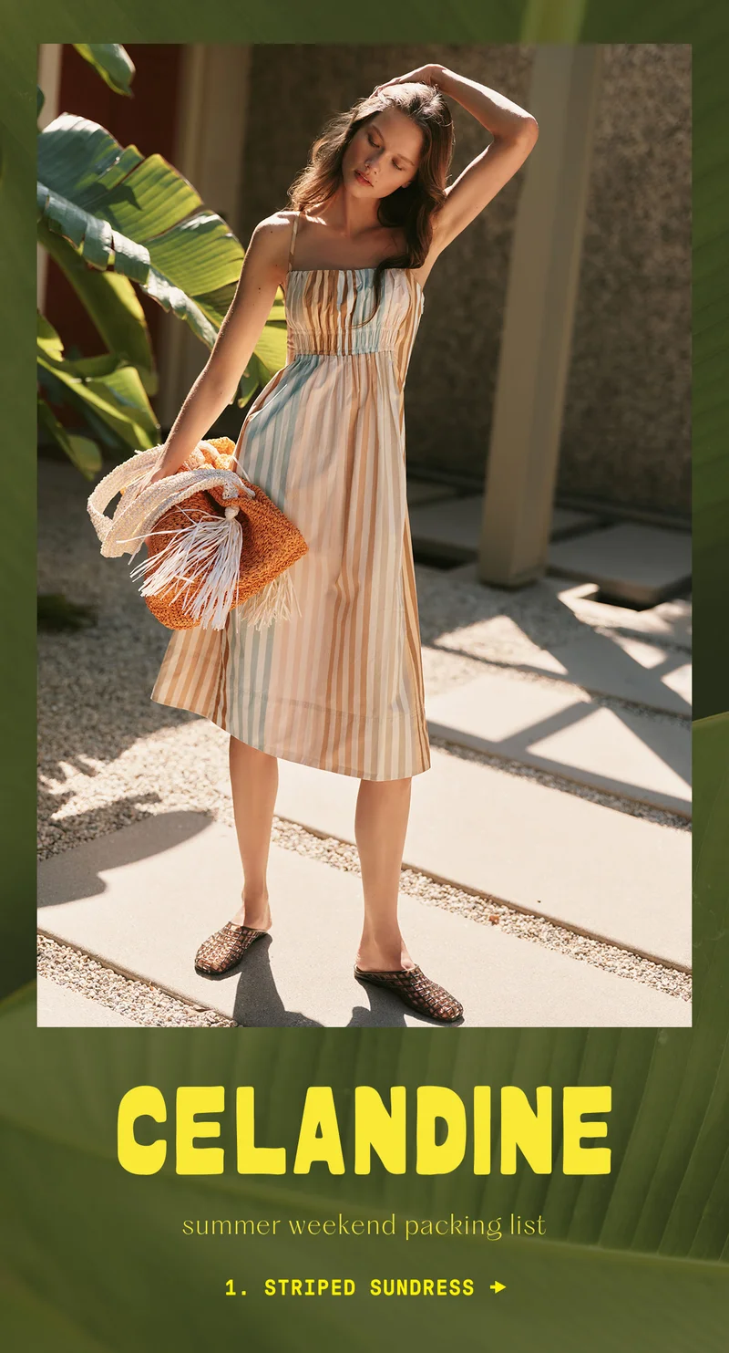 Celandine 1. Striped Sundress