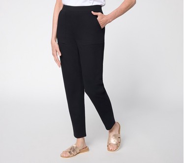Denim & Co. Regular Comfy Knit Air Pull-On Tapered Ankle Pants