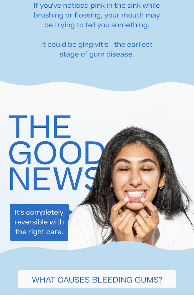 Bleeding gums are completely reversible.