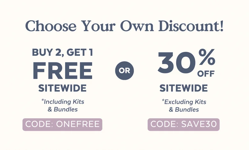 Choose your own discount! Buy 2 get 1 free, or 30% off.