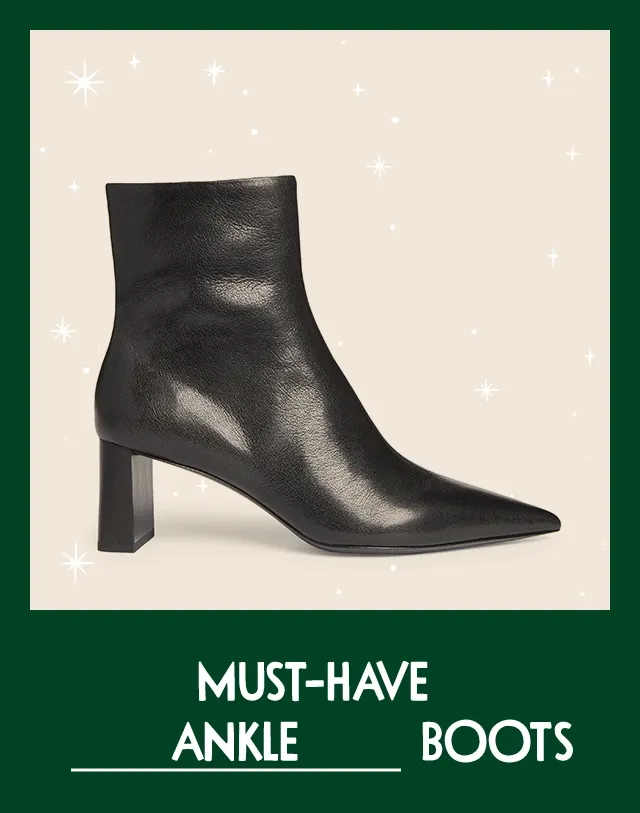 Ankle boots, mid-calf boots, knee-high boots and over-the-knee boots.