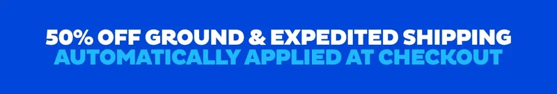 50% Off Ground & Expedited Shipping
