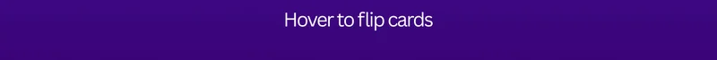 Hover to flip cards