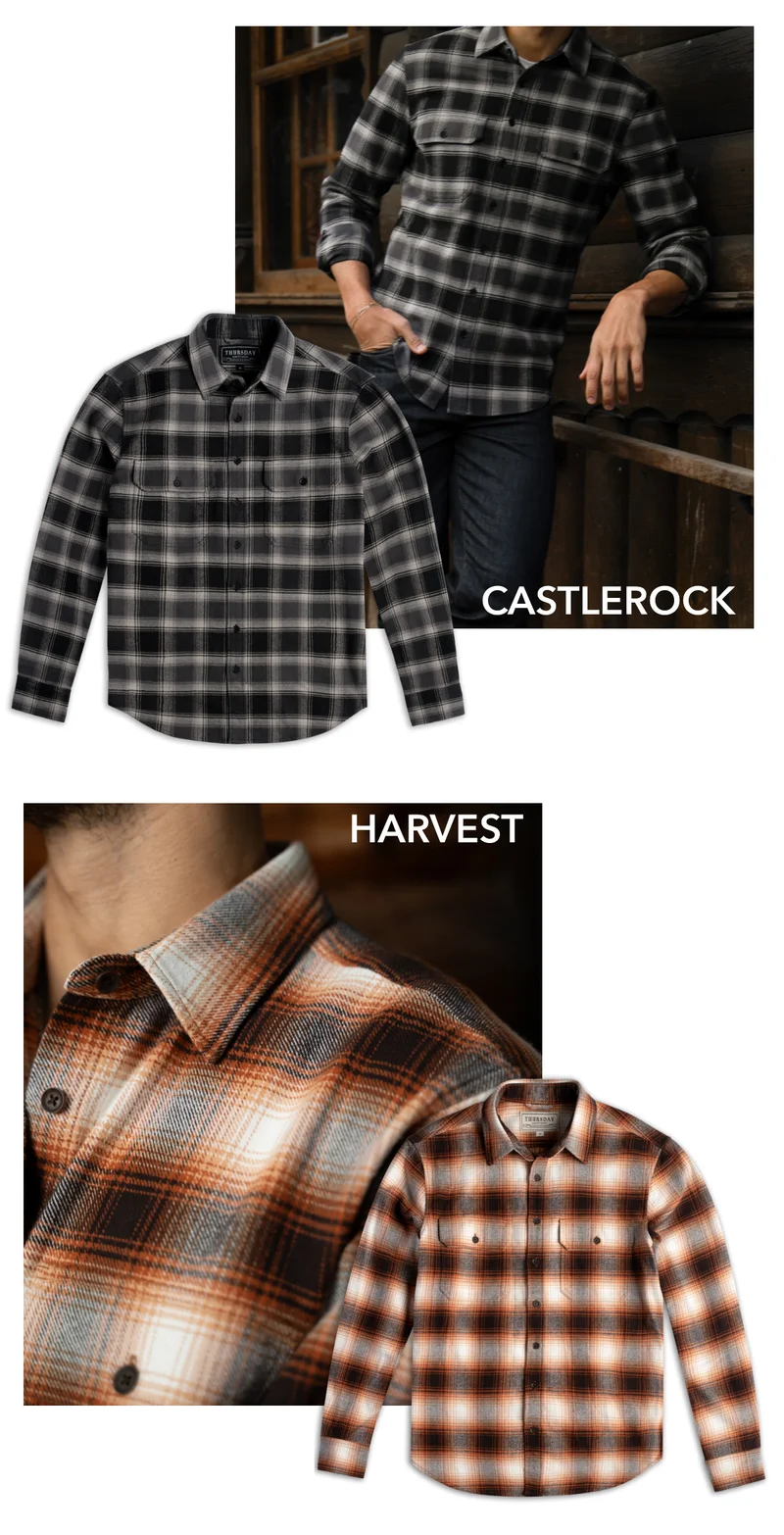 The Castlerock and Harvest Summit Flannel Shirts