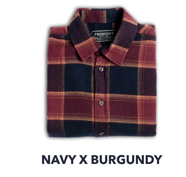 Navy x Burgundy Forever Flannel