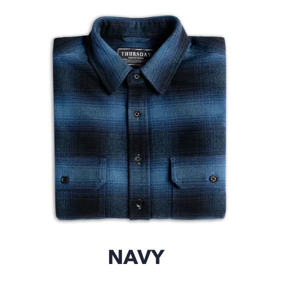 Navy Summit Flannel