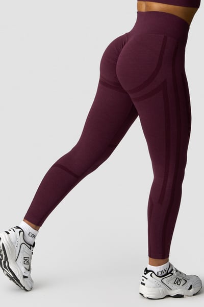 Image of Rush Seamless Tights Dark Mahogany Melange