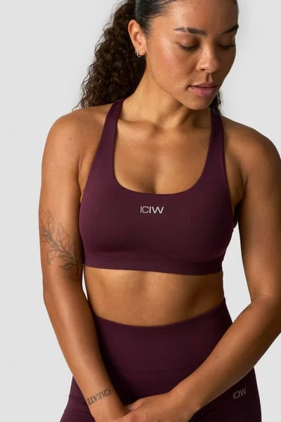 Image of Smooth Seamless Sports Bra Dark Mahogany