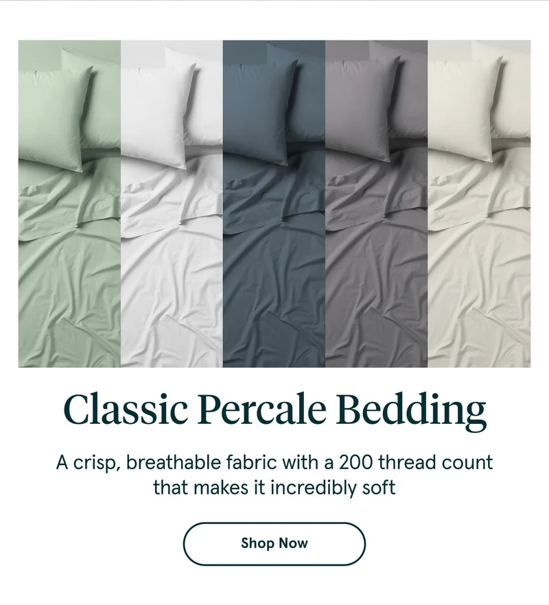 Classic Percale Bedding | Shop Now