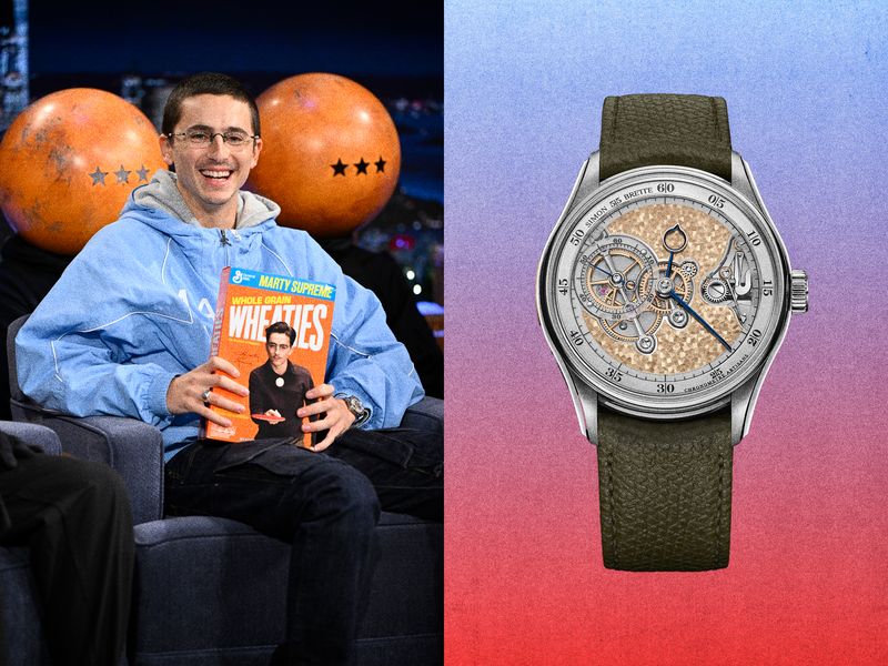 Image may contain: Timothée Chalamet, Timothée Chalamet, Wristwatch, Arm, Body Part, Person, Adult, Book, and Publication