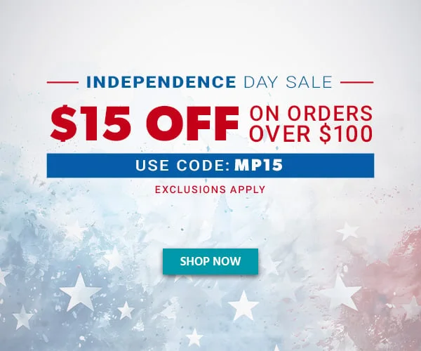 Independence Day Sale $15 OFF on Orders Over $100. Use Code: MP15 Exclusions Apply Shop Now