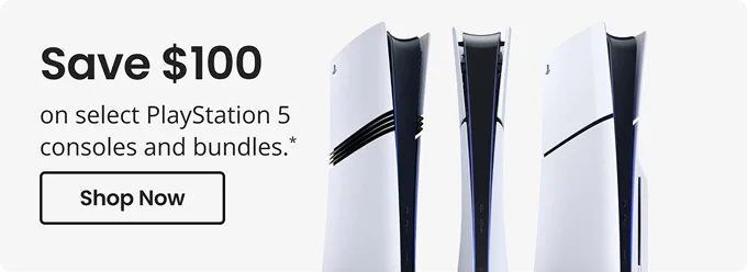 Save $100 on select PlayStation 5 consoles and bundles.* | Shop Now