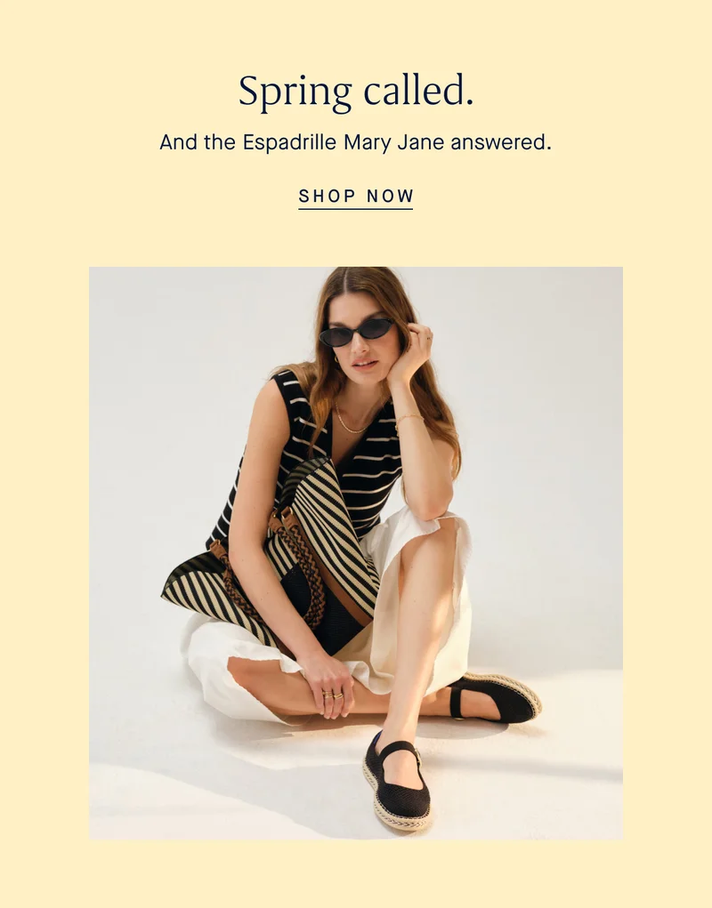 Spring called. And the Espadrille Mary Jane answered. SHOP NOW