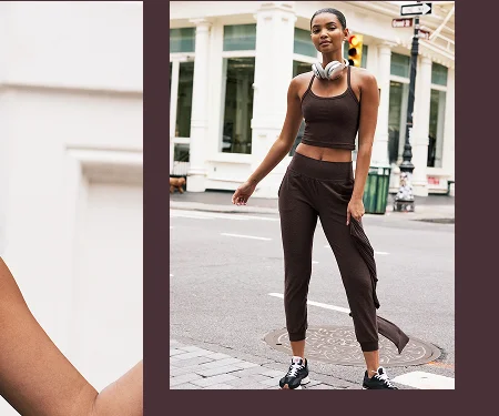 Spacedye Midi Jogger in Dark Chocolate Heather