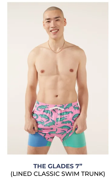 Lined Classic Swim Trunk: The Glades 7"