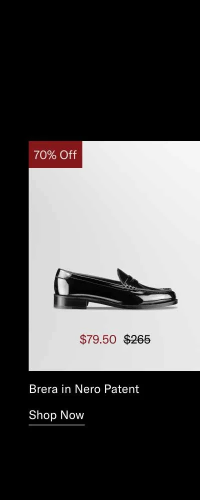 Brera in Nero Patent. Shop Now
