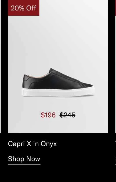 Capri X in Onyx. Shop Now.