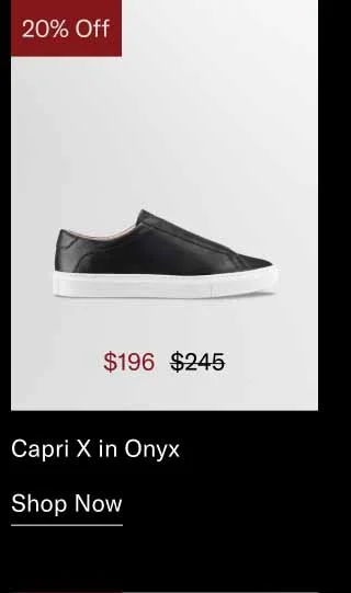 Capri X in Onyx. Shop Now.
