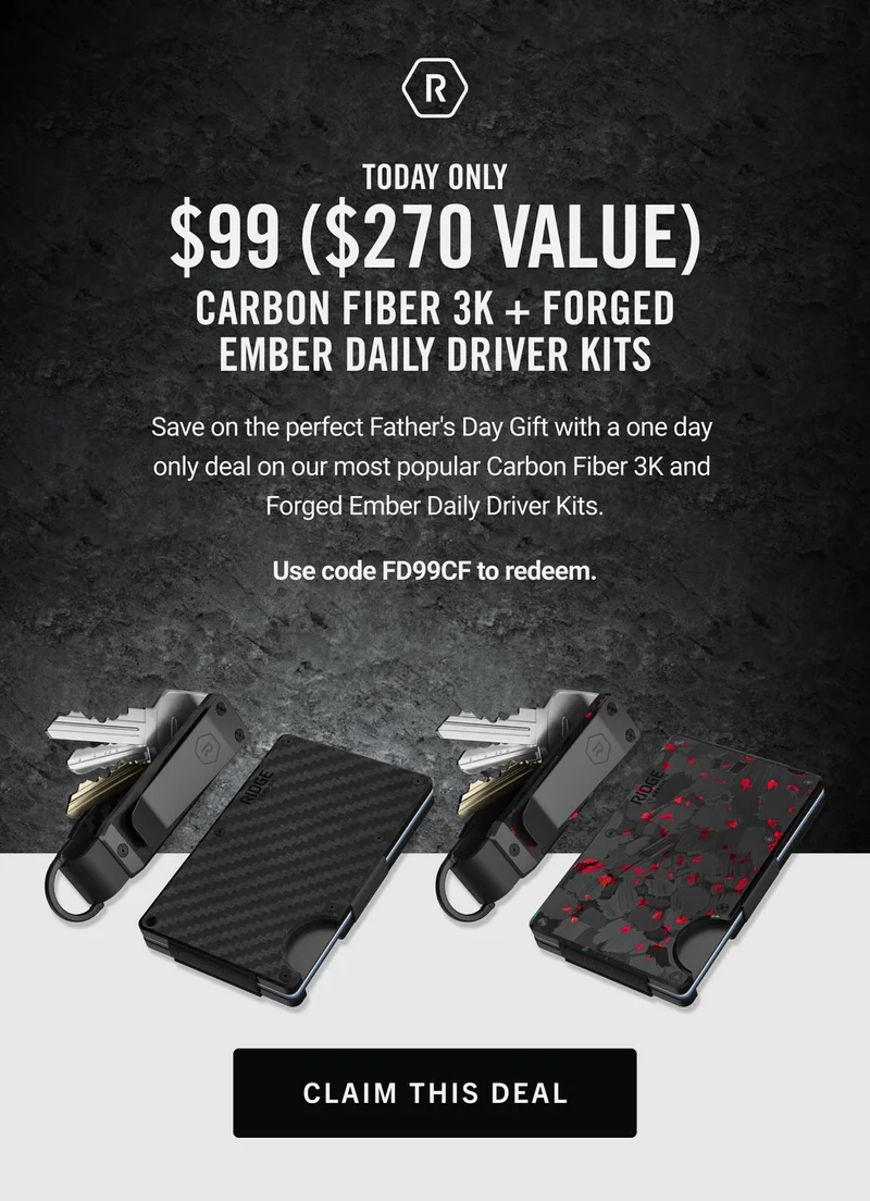 Today Only: $99 Carbon Fiber 3K + Forged Ember Daily Driver Kits