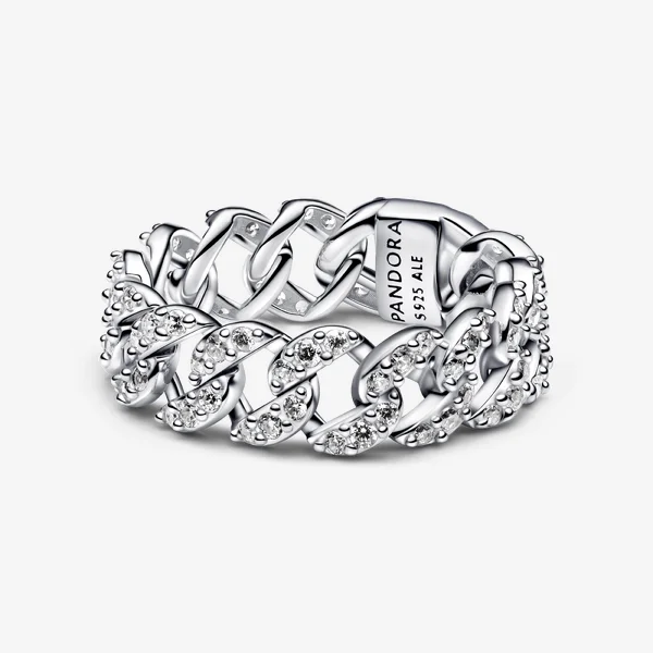 Pavé Cuban Chain Ring