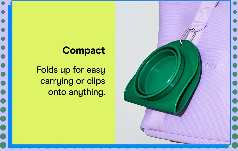 Compact Folds up for easy carrying or clips onto anything.