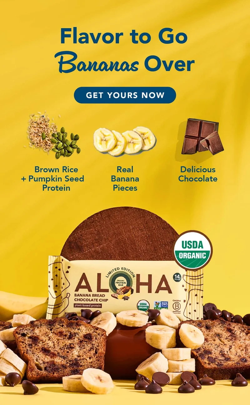 Made with brown rice + pumpkin seed protein, real banana pieces, and delicious chocolate
