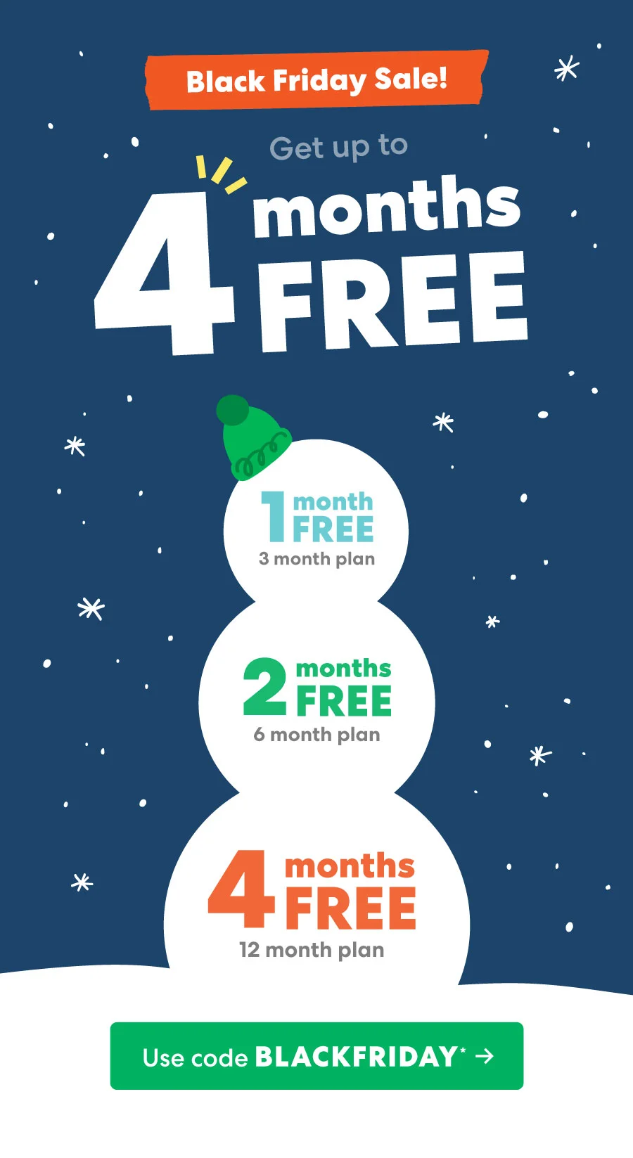 Get up to 4 months FREE!