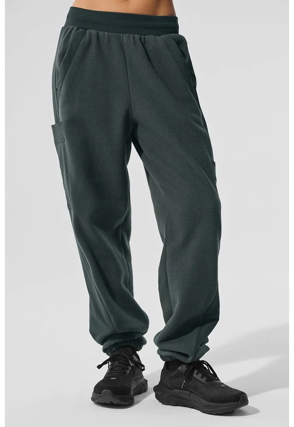 Polar Fleece Wintry Mix Pant - Charcoal Green - Charcoal Green / XS