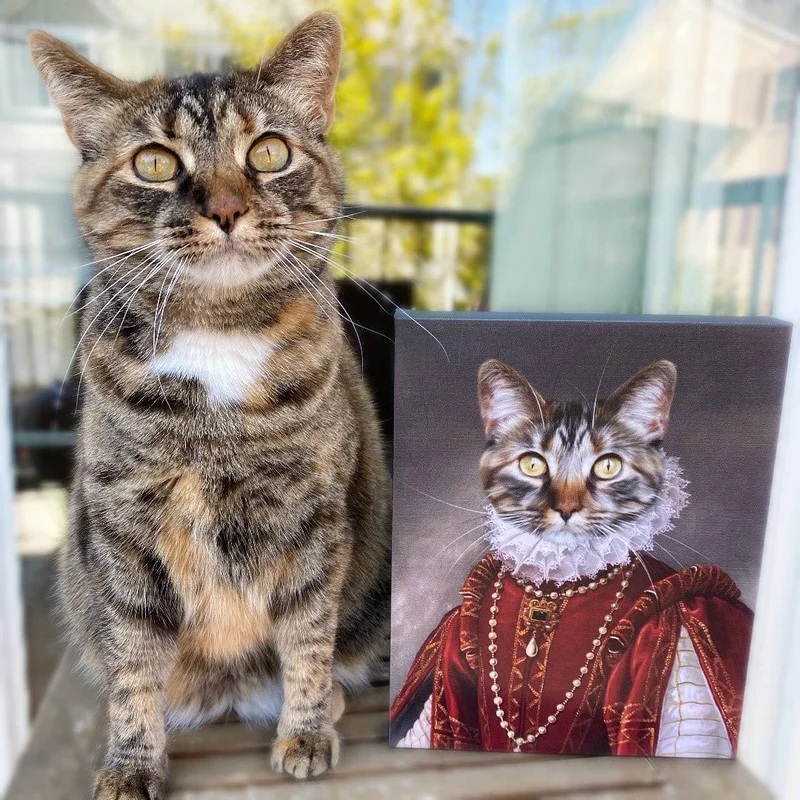 Image of The Queen of Roses - Custom Pet Canvas
