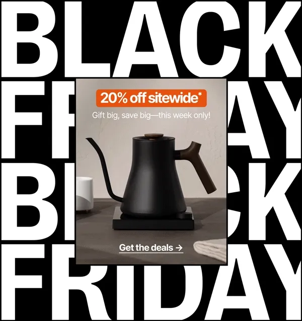 Black Friday Sale! 20% Off Sitewide - gift big, save big- this week only!- Get the deals