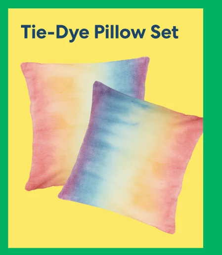 Tie-Dye Pillow Set – A cozy and colorful DIY pillow-making project.