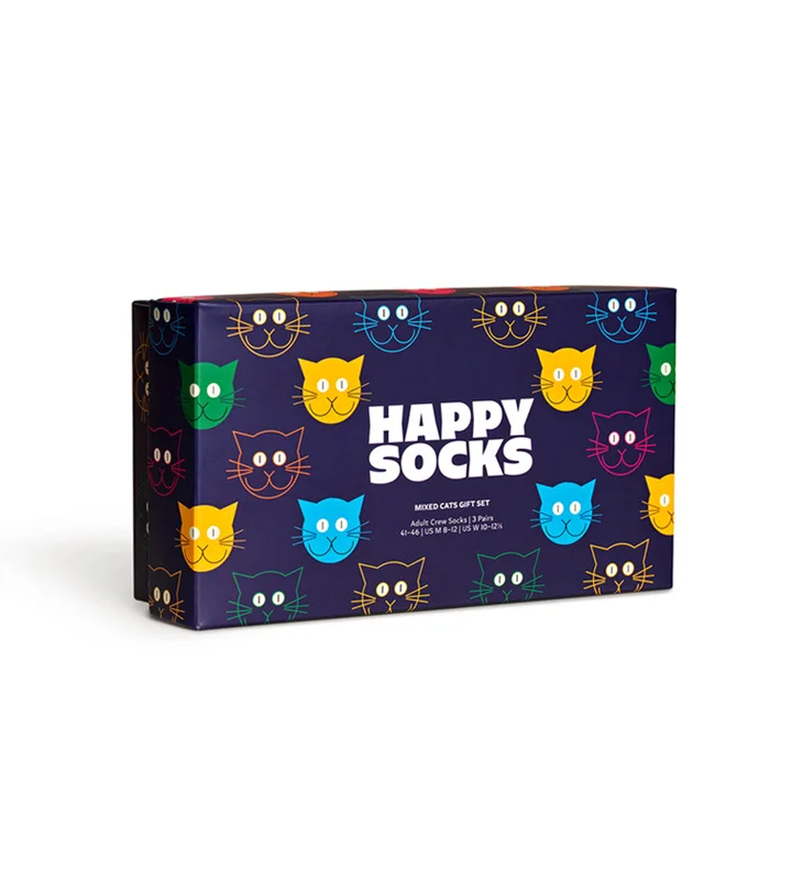 3-Pack Mixed Cat Socks Gift Set