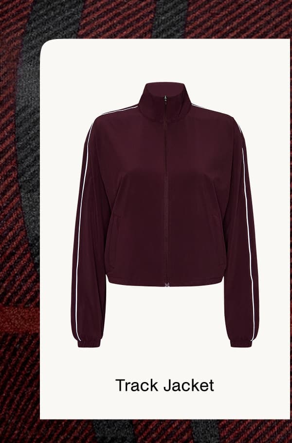 Track Jacket in Black Cherry