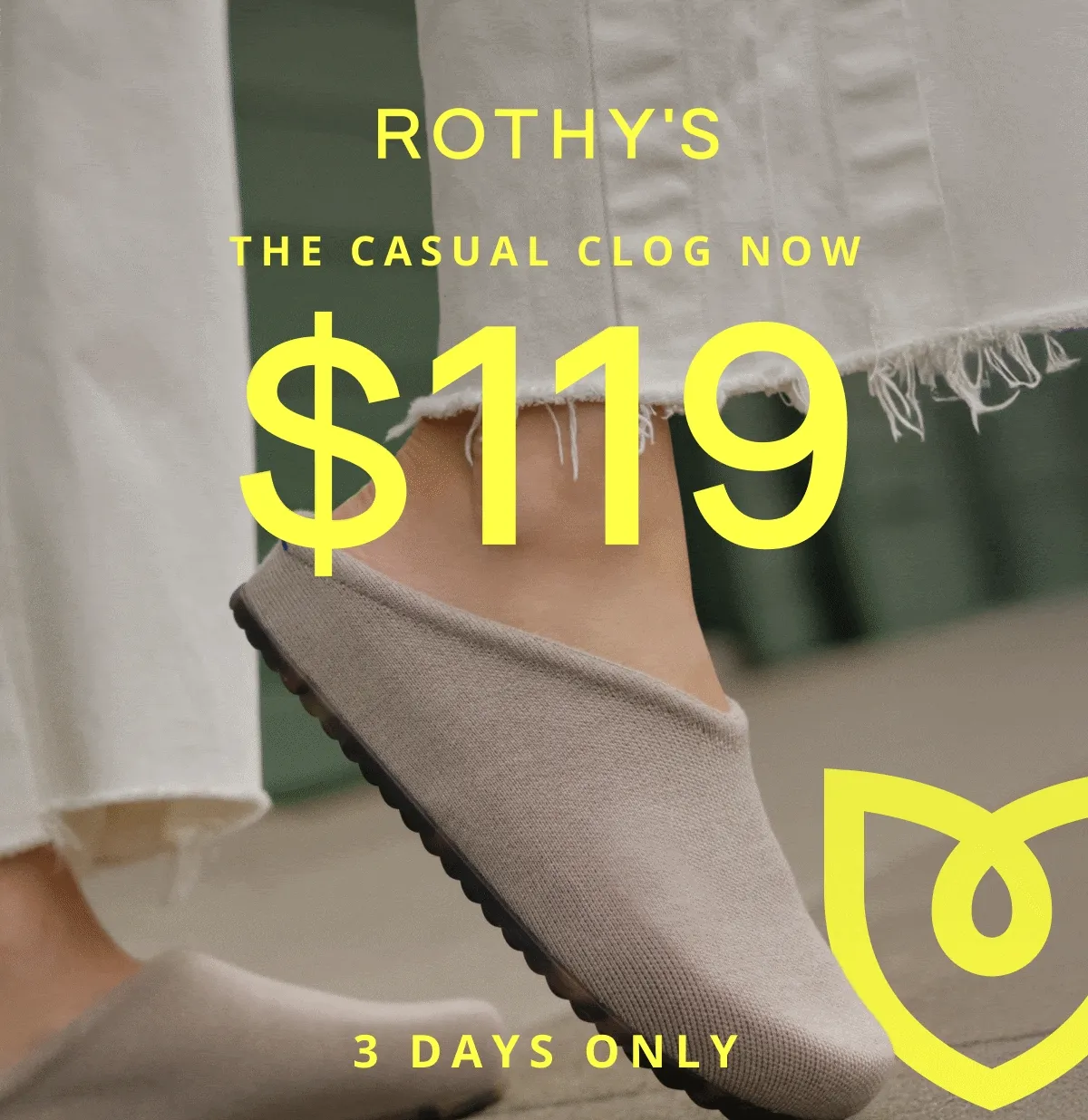 THE CASUAL CLOG NOW $119 | 3 DAYS ONLY | BLACK FRIDAY DEAL