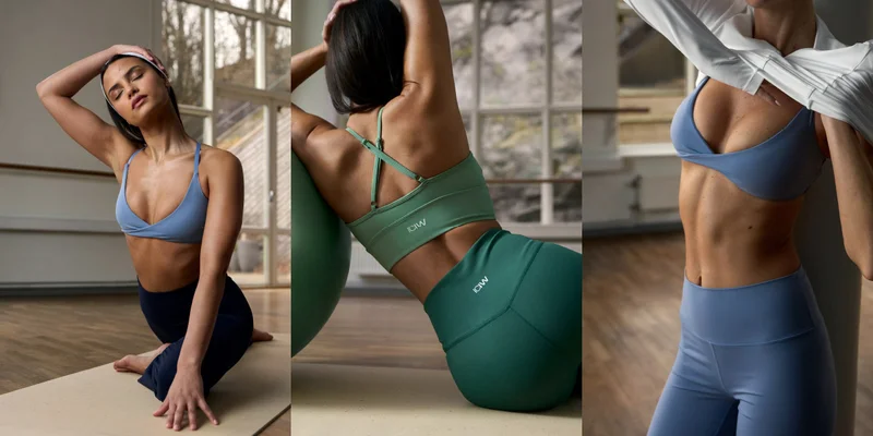 Nimble Twist Sports Bra Metal Blue