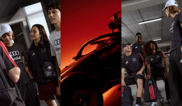 MEN AND WOMEN WEARING AUDI JERSEYS
