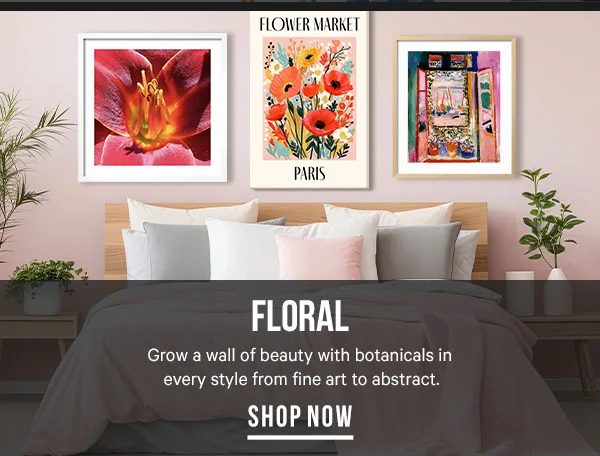 Floral Art: Grow a wall of beauty with botanicals in every style from fine art to abstract.
