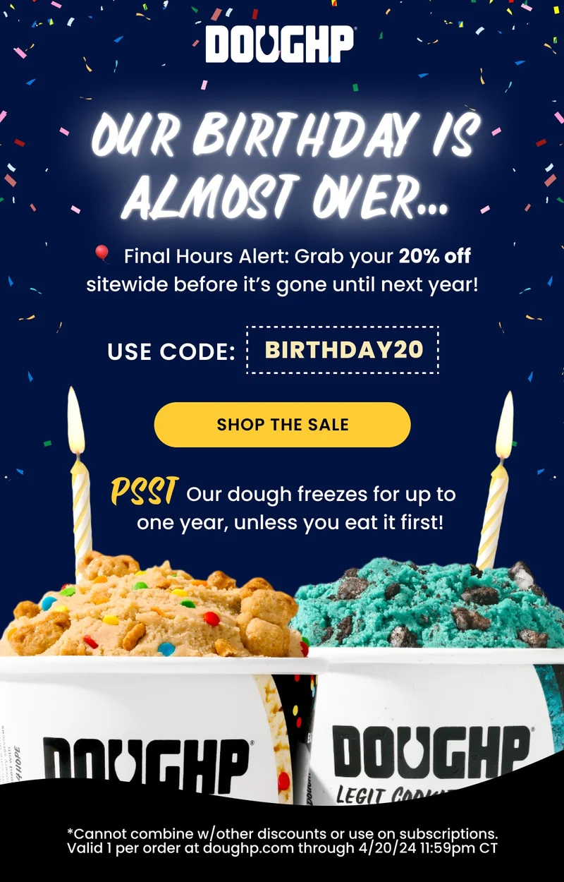Edible Cookie Dough Birthday Sale Coming Soon