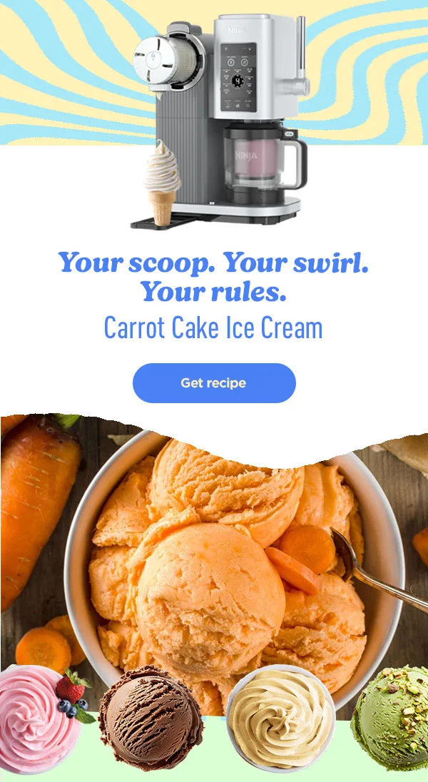 Your scoop. Your swirl. Your rules. Carrot Cake Ice Cream.