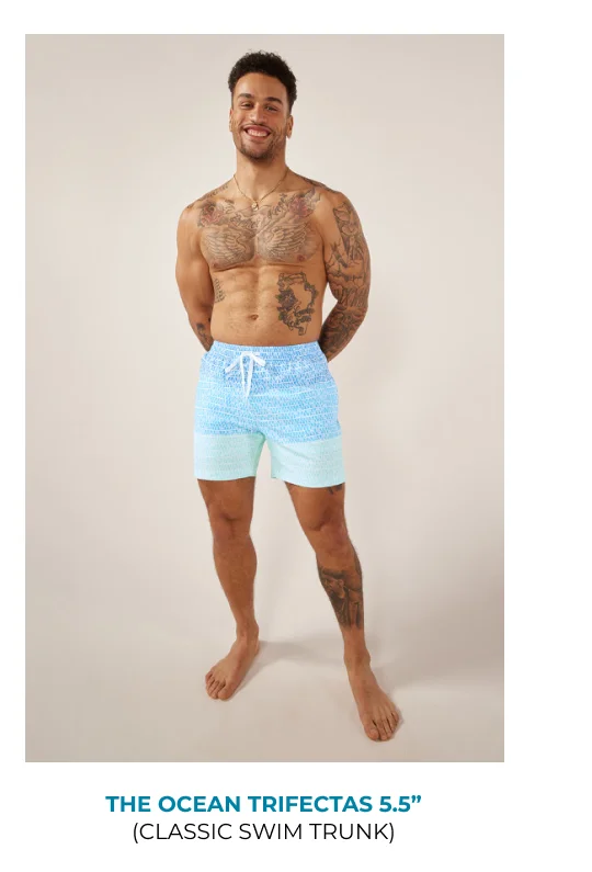 Classic Swim Trunk: The Ocean Trifectas 5.5"