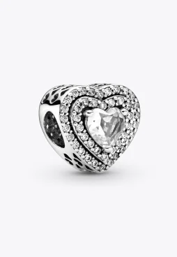 Sparkling Leveled Hearts Charm