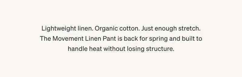 Shop Movement Linen Pant