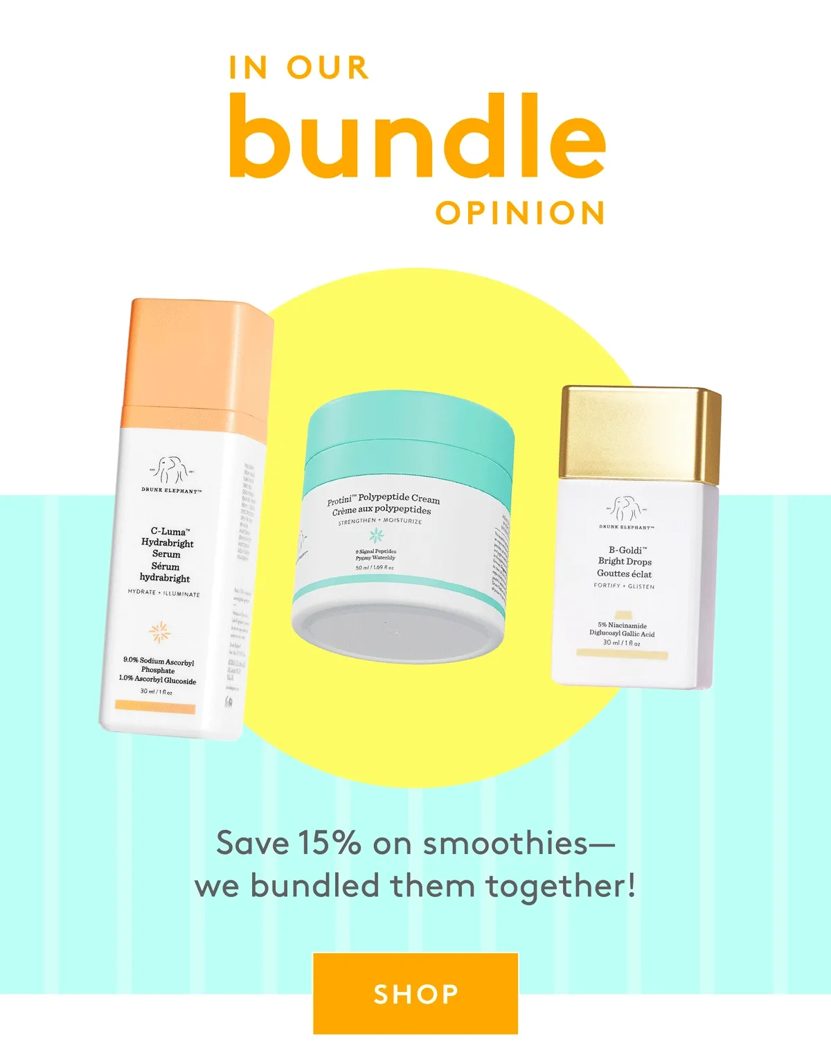 15% off Saving Face and Gold Comfort Smoothie bundles
