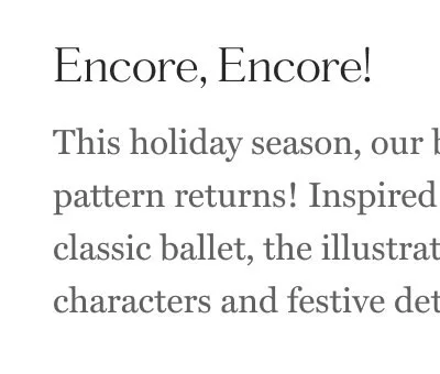 Encore, Encore!