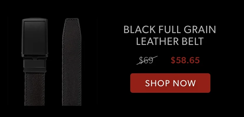 Black Full Grain Leather Belt